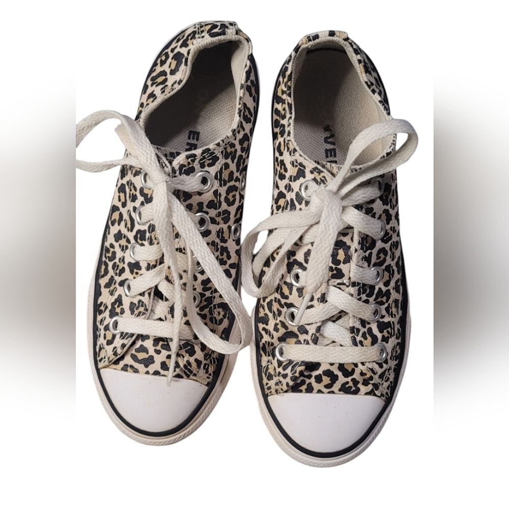 Leopard Print Converse Low Top Shoes